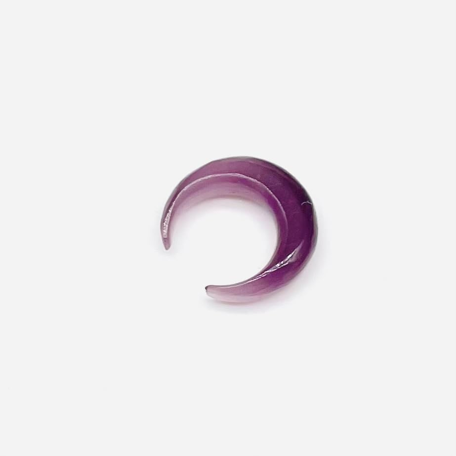 Purple Cat's Eye Stone Hand Crafted Nose Piercing Naga Body Jewelry Septum Pincher Gauges Size 12g (2mm) to 0000g (12mm) Customized Size & Wholesale Also Available