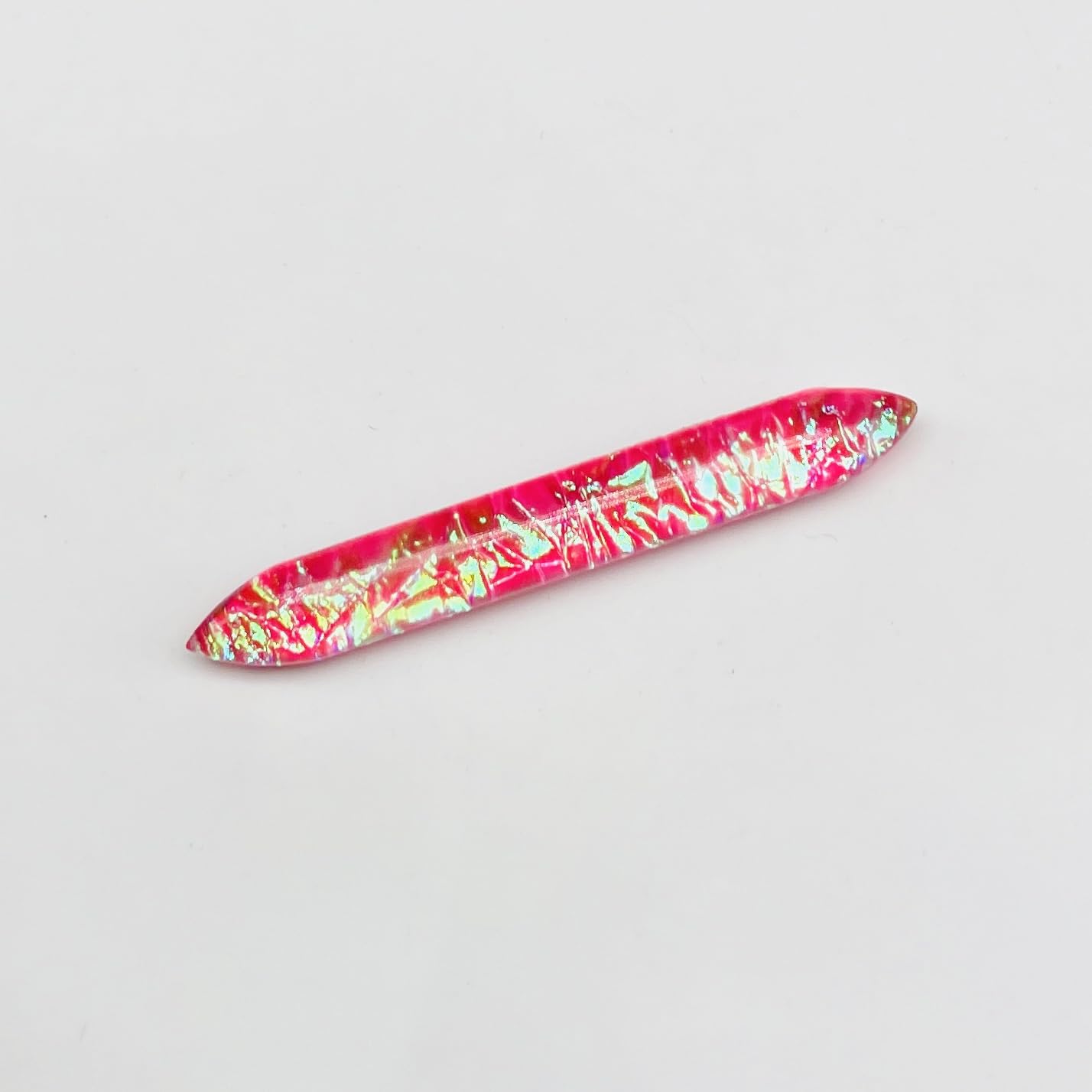 Naga Body Jewelry Piece of Pink Opal Glitter Stone Handmade Nose Piercing Septum Tusk Spike Gauges Size 12g (2mm) to 1/2" (12mm) Customized Size & Wholesale Also Available