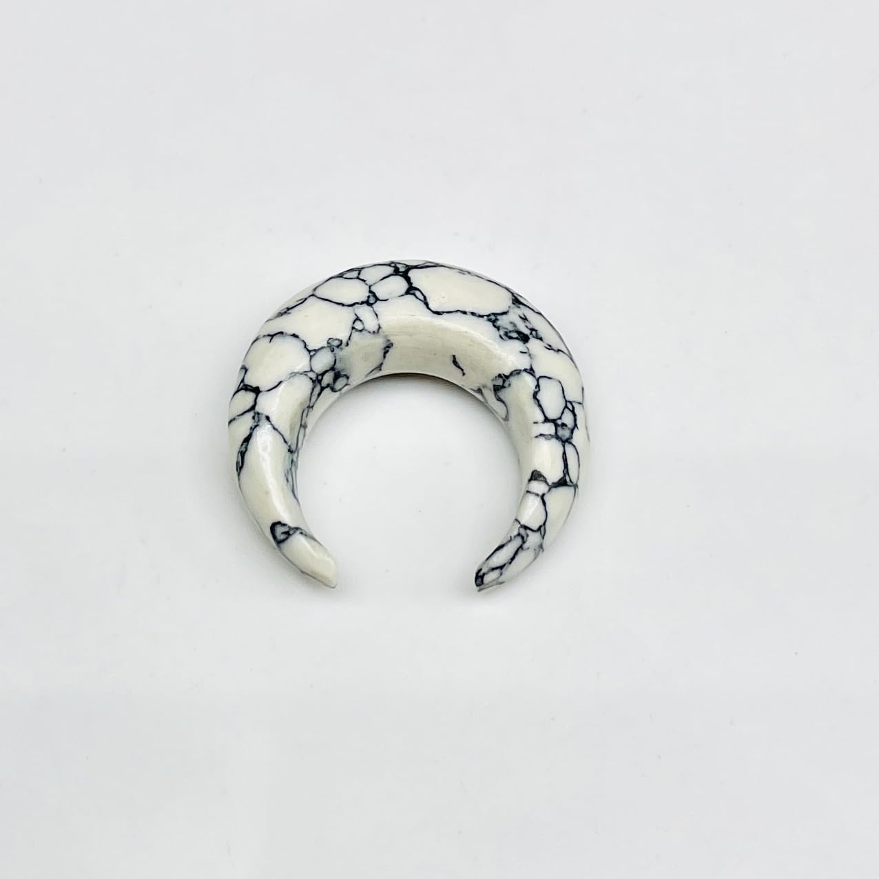 Howlite Crystal Septum Pincher, 12g to 1/2", Customizable Size