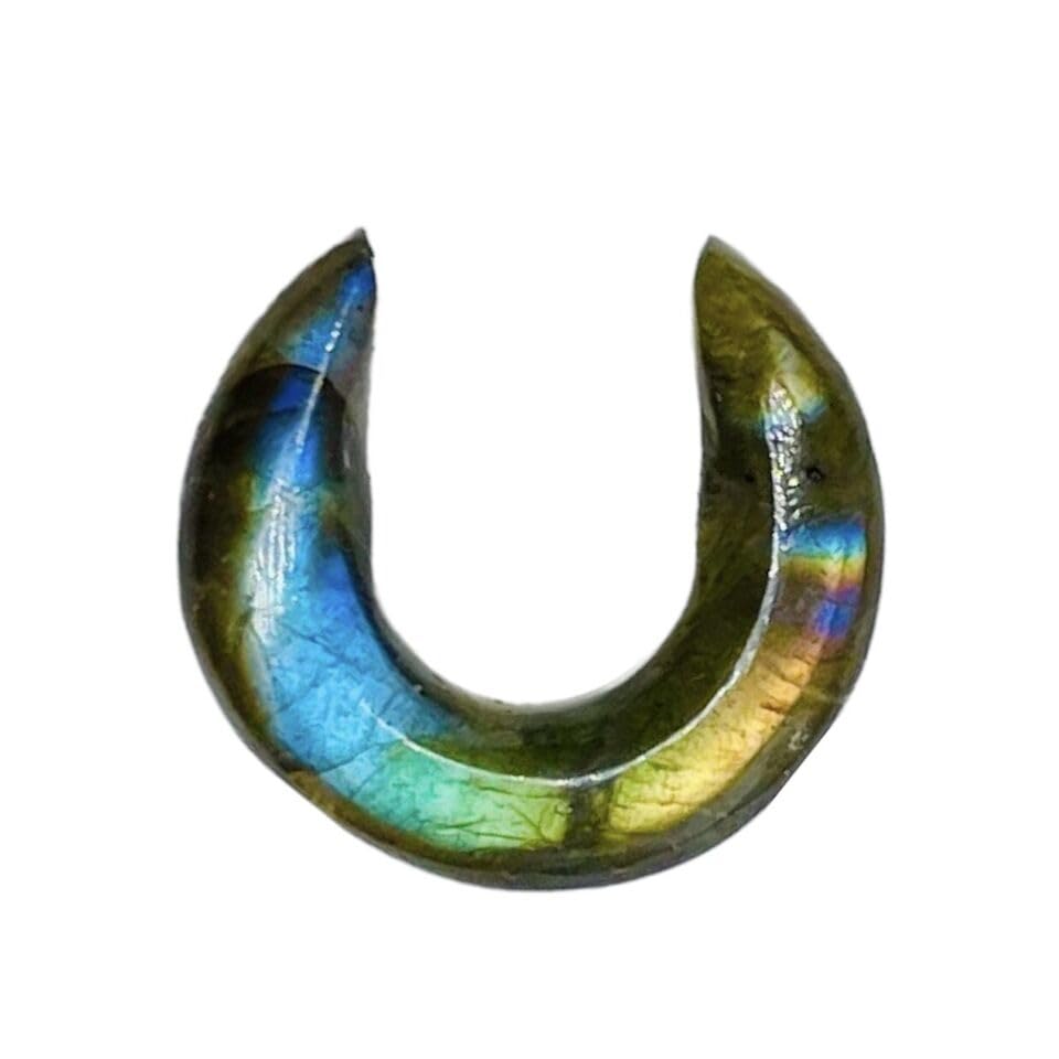 Real Multi Flash Labradorite Gemstone Handmade Septum Pincher Gauges Nose Piercing Body Jewelry Size 12g (2mm) to 1/2" (12mm) & Customized Wholesale Also Available