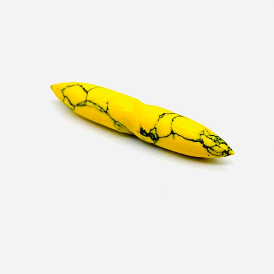 Body Jewelry Naga Septum Notch Tusk Spike - Yellow Turquoise Crystal - 12g (2mm) to 1/2" (12mm) - Customized Size & Wholesale Also Available