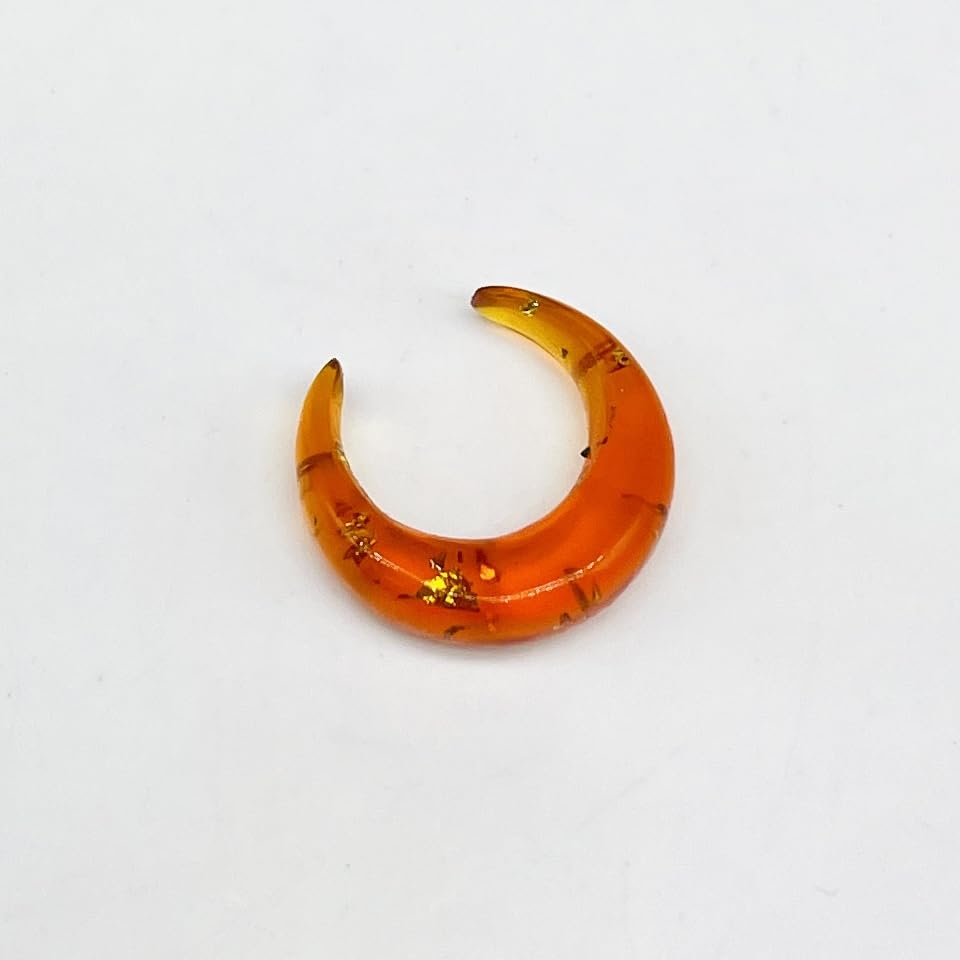 Amber Stone Handmade Nose Piercing Septum Pincher Naga Body Jewelry Gauges Size 12g (2mm) to 1/2" (12mm) Customized Size & Wholesale Also Available