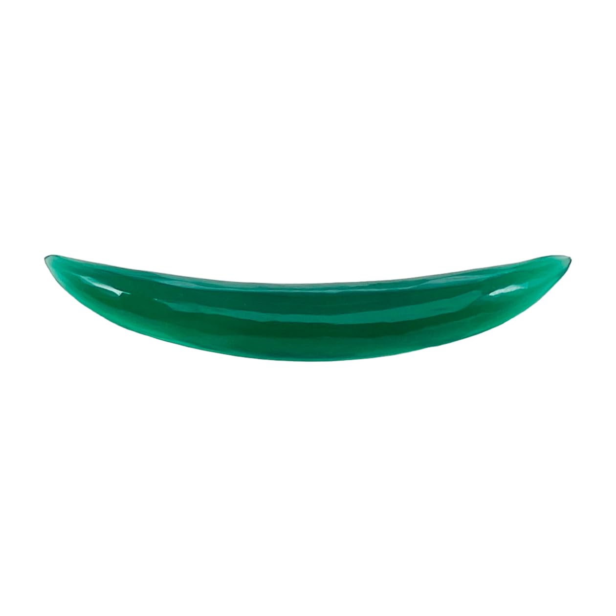 Natural Green Onyx Septum Piercing Curved Tusk, 12g to 1/2in, Custom Sizing Available