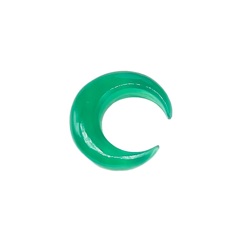 Natural Green Onyx Septum Pincher Nose Ring Size 12g-1/2"