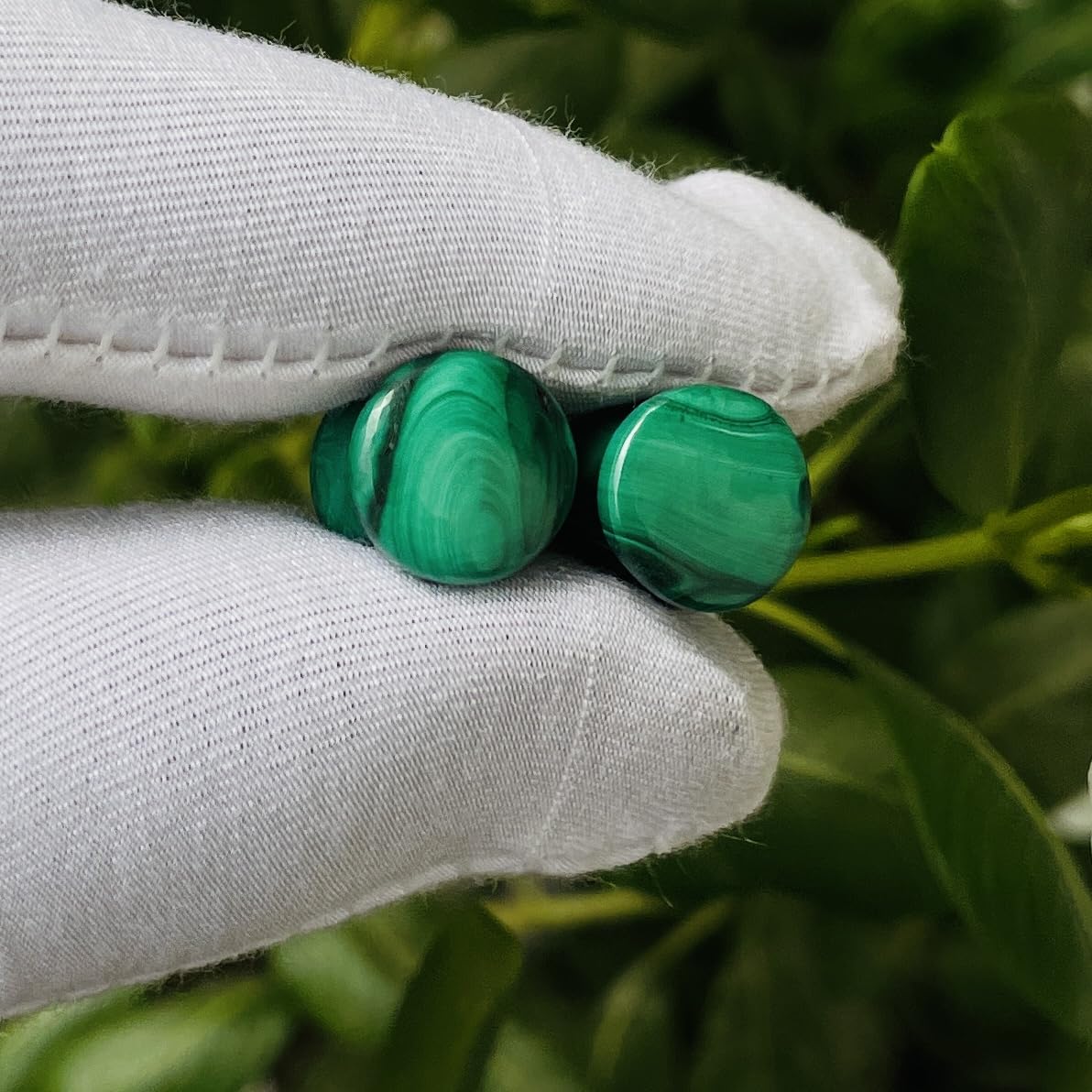 Natural Green Malachite Crystal Handmade Double Flared Round Naga Body Piercing Jewelry Ear Gauges, 8g (3mm) to 30mm, Customized Size, Wholesale Available