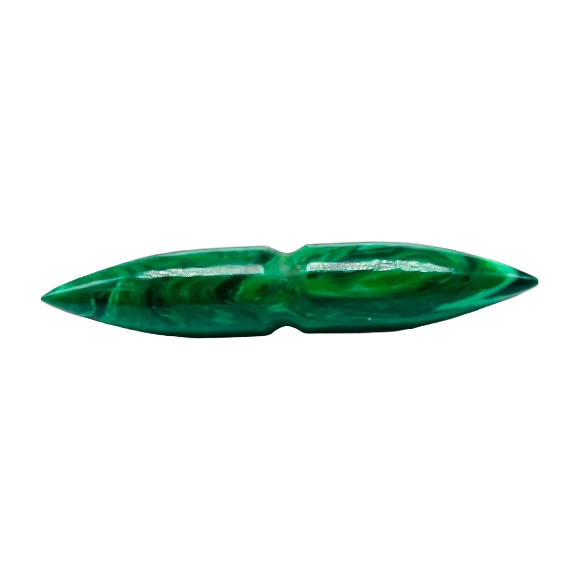 Green Malachite Crystal Handmade Naga Body Piercing Jewelry, Septum Tusk, 12g (2mm) to 1/2 inch (12mm)