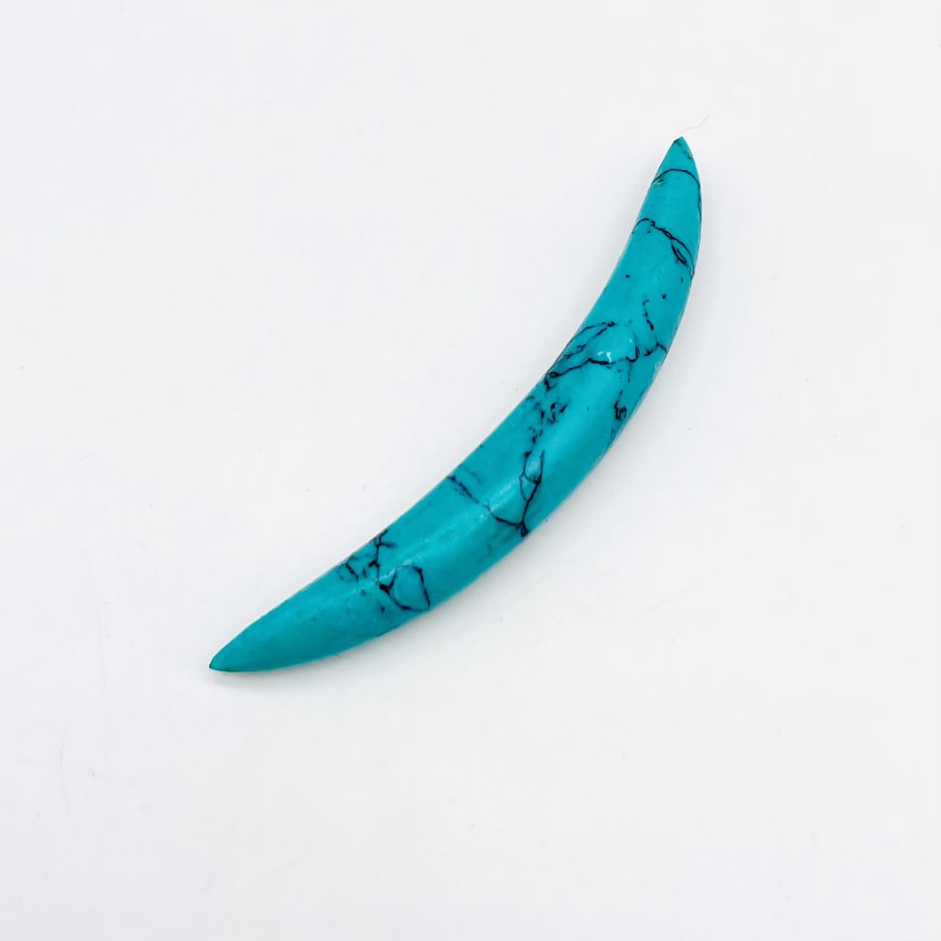 Blue Turquoise Crystal Curved Septum Tusk, Tribal Septum, Nose Pincher, Handmade Organic Gauges, Size 12g (2mm) to 0000g (12 mm) & Customized Wholesale Also Available