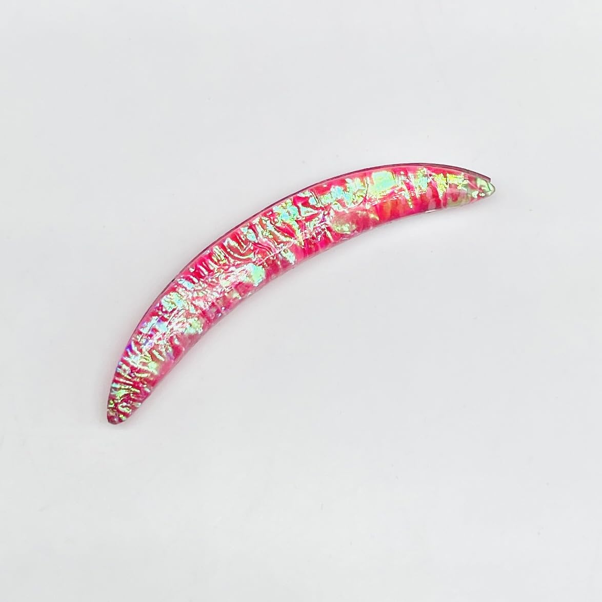 Pink Opal Glitter Stone Handmade Nose Piercing Curved Septum Tusk Gauges Naga Body Jewelry Size 12g (2mm) to 1/2" (12mm) Customized Size & Wholesale Also Available