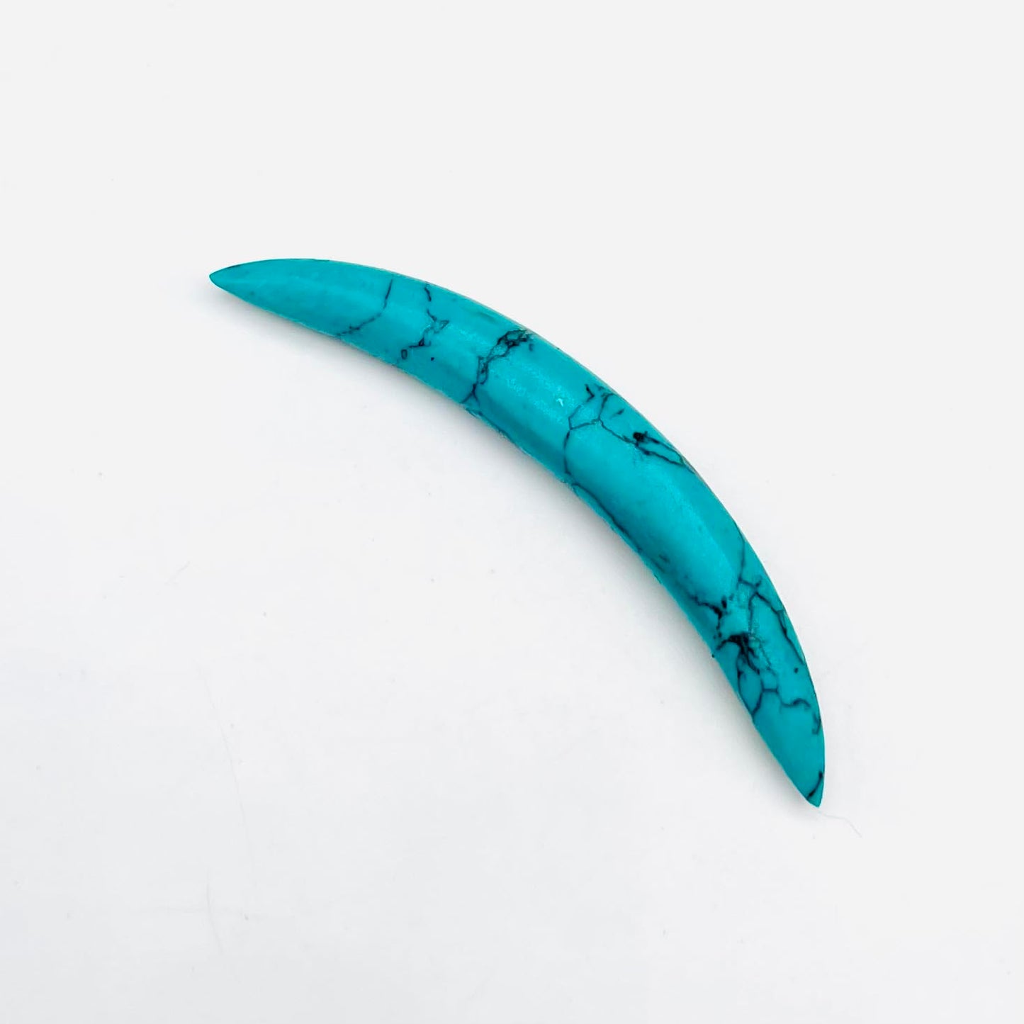 Blue Turquoise Crystal Curved Septum Tusk, Tribal Septum, Nose Pincher, Handmade Organic Gauges, Size 12g (2mm) to 0000g (12 mm) & Customized Wholesale Also Available