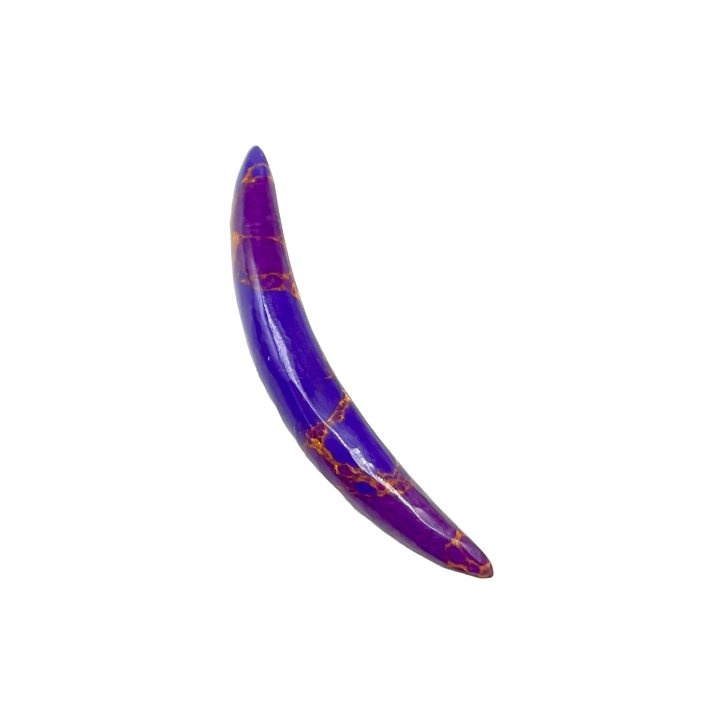 Purple Copper Turquoise Septum Tusk Curved Spike, 12g to 1/2", Handmade Tribal Body Piercing Jewelry