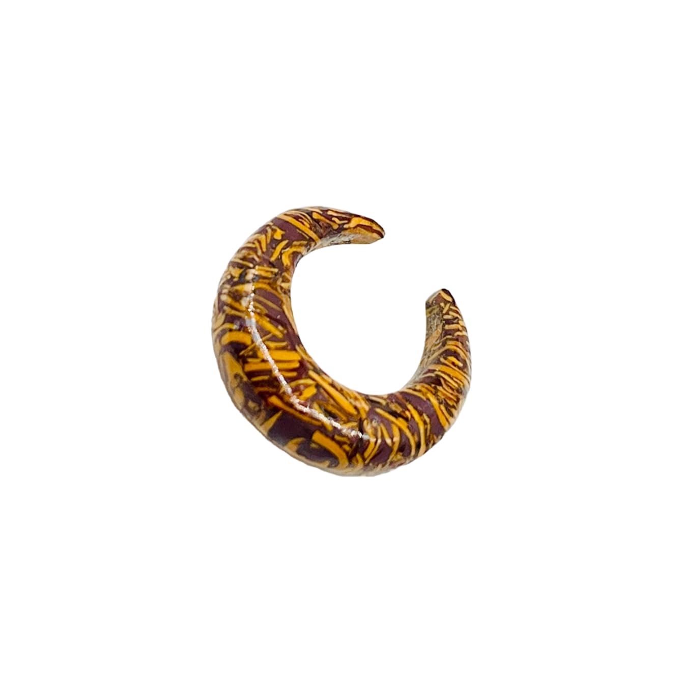 Natural Sang-e-Maryam Gemstone Handmade Septum Crescent Horseshoe Pincher, Sizes 2mm (12g) to 12mm (1/2 inch)