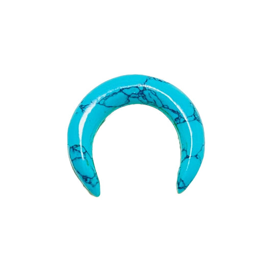 Body Jewelry 12G 2MM to 12MM - Naga Septum Pincher - Blue Turquoise Crystal - Nipple Ring - Cartilage Earring - Tribal Body Jewelry for Men and Women