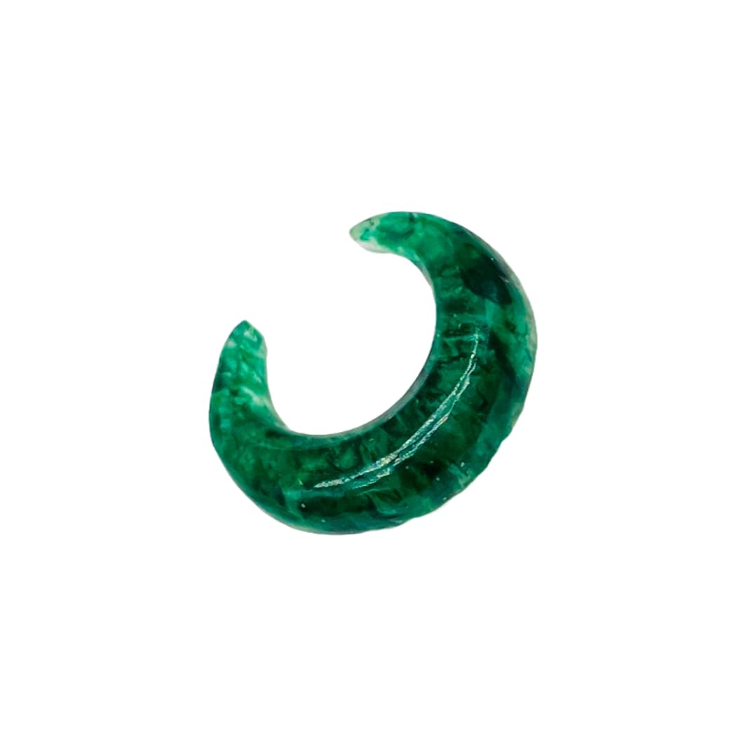 Natural Green Aventurine Gemstone Handmade Naga Body Piercing Tribal Septum Crescent Pincher, Size 2mm - 12mm