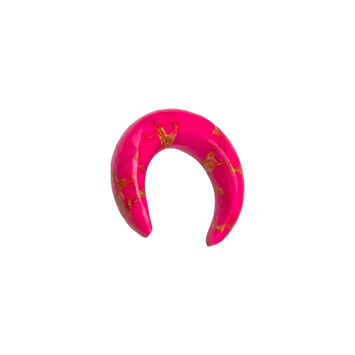 Pink Copper Turquoise Crystal Tribal Septum Pincher & Straight Tusk Spike Gauges, 12g-1/2", Custom Sizes Available
