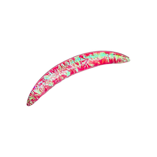 Pink Opal Glitter Stone Handmade Nose Piercing Curved Septum Tusk Gauges Naga Body Jewelry Size 12g (2mm) to 1/2" (12mm) Customized Size & Wholesale Also Available