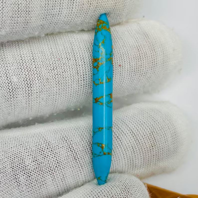 American Turquoise Crystal Tribal Septum Jewelry, 14g to 1/2", Custom Sizes Available