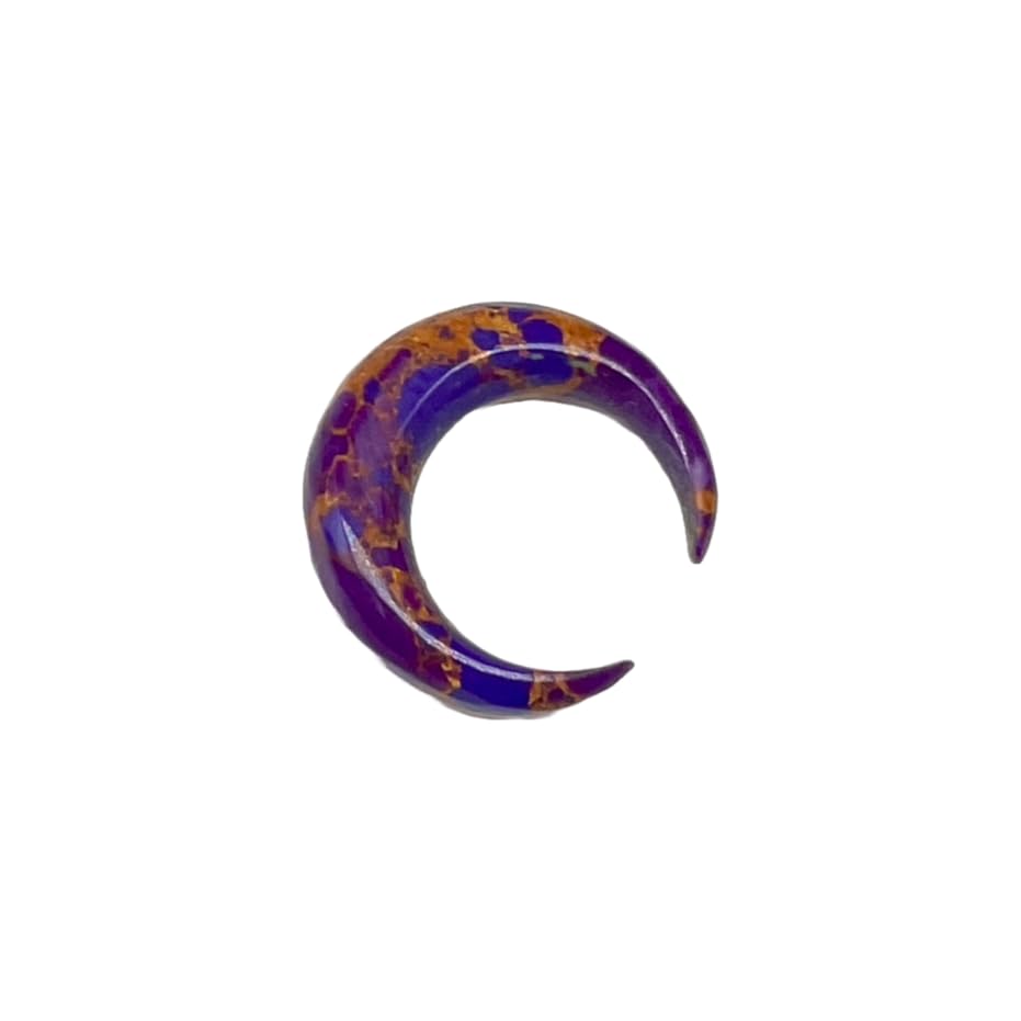 Purple Copper Turquoise Crystal Septum Pincher, Size 12g to 1/2 inch, Tribal Body Jewelry