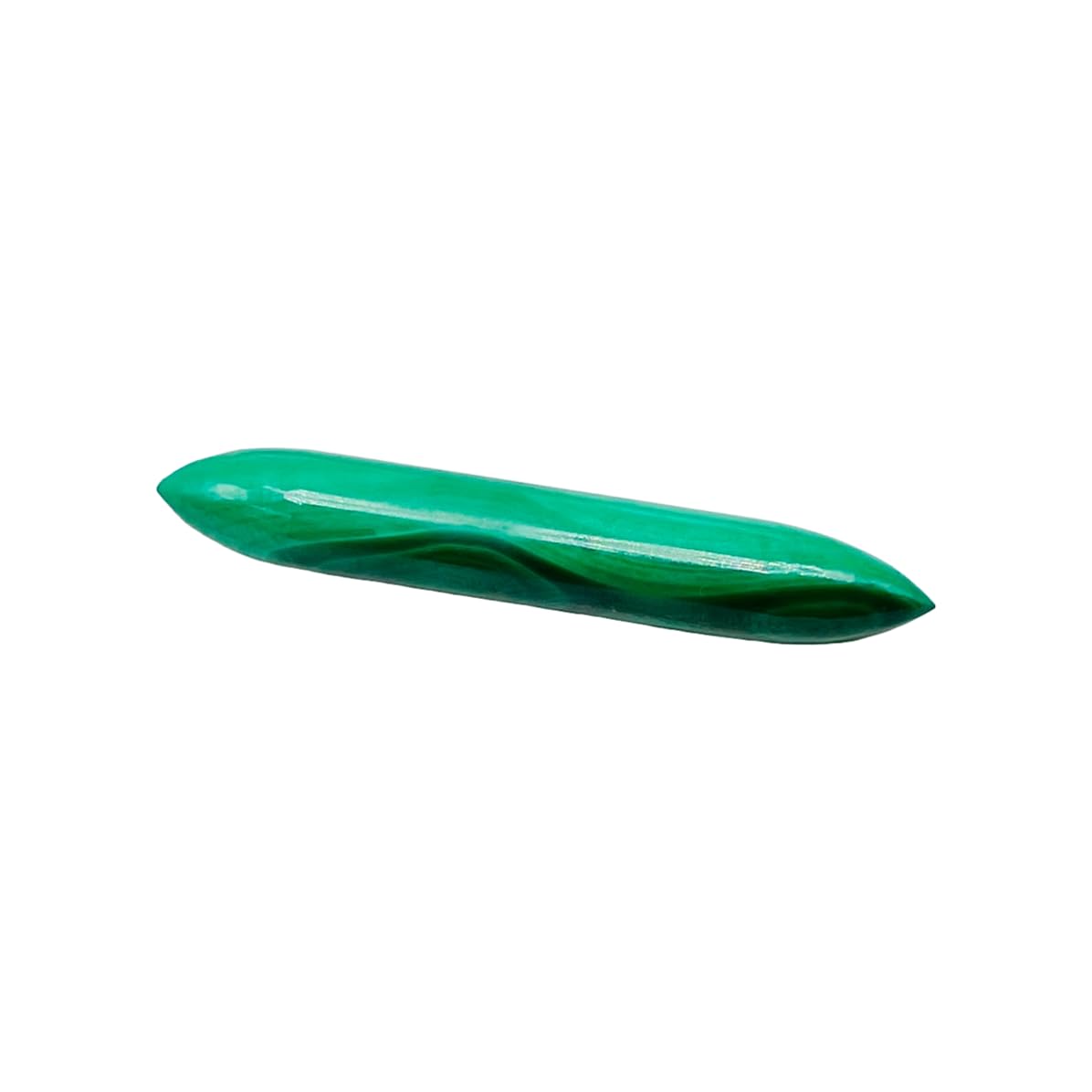Natural Green Malachite Crystal Handmade Tribal Septum Tusk Spike Body Piercing Jewelry, 12g (2mm) to 1/2 inch (12mm), Customizable Sizes