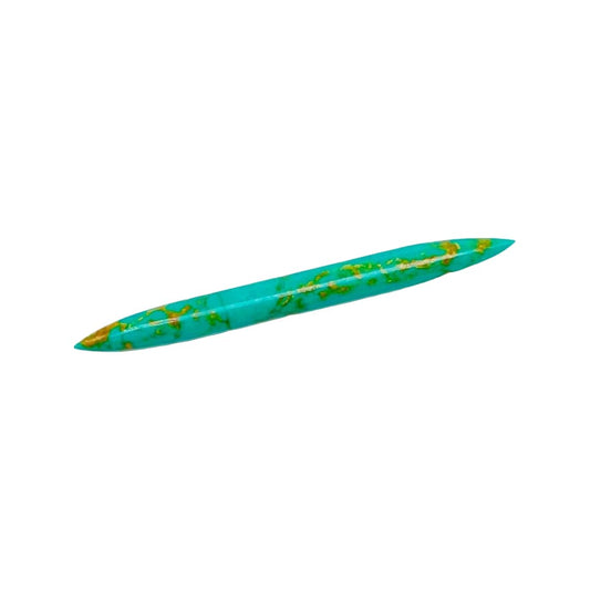 Green Turquoise Crystal Septum Spike, 14g-1/2", Custom Sizing Available