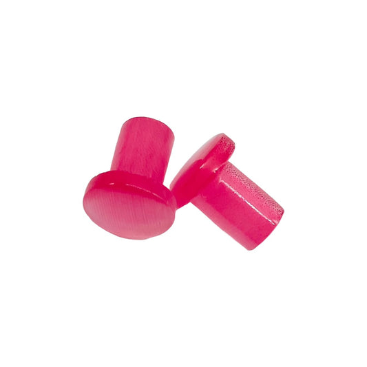 Naga Body Piercing Jewelry, BodyJewels007's Pair of Pink Cat's Eye Stone Handmade Single Flare Ear Piercing Gauges & Plugs Size 8g (3mm) to 1" (25mm) Customized Size & Wholesale Available