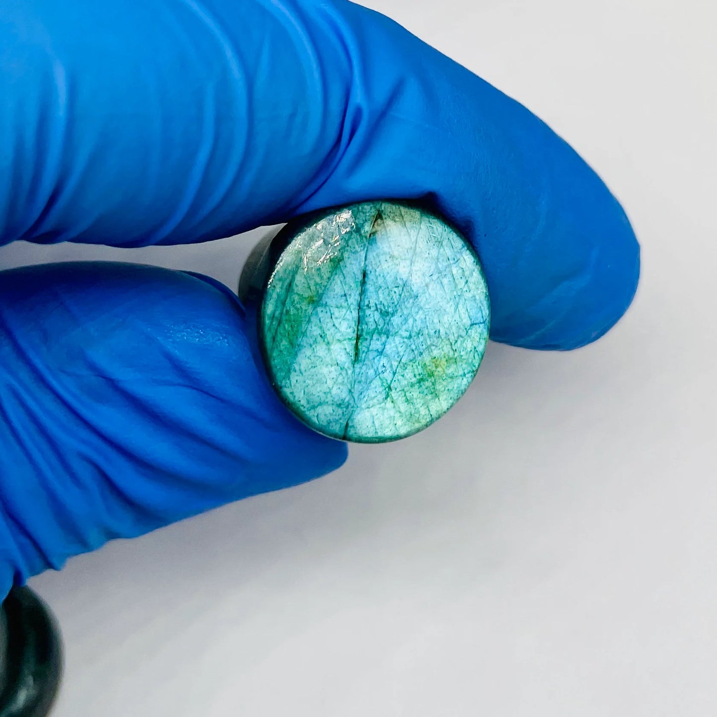 Natural Labradorite Gemstone Single‑Flare Ear Plugs – Organic Stone Tunnel Plugs for Healed Stretched Ears Size 8G (3mm) to 1'' (25mm)