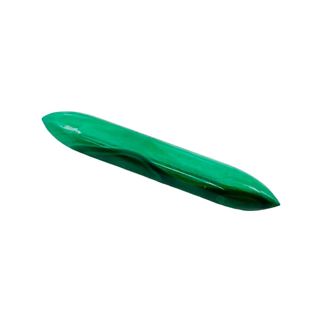 Natural Green Malachite Crystal Handmade Tribal Septum Tusk Spike Body Piercing Jewelry, 12g (2mm) to 1/2 inch (12mm), Customizable Sizes