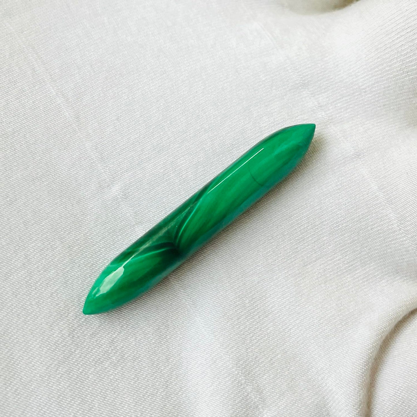 Natural Green Malachite Crystal Handmade Tribal Septum Tusk Spike Body Piercing Jewelry, 12g (2mm) to 1/2 inch (12mm), Customizable Sizes