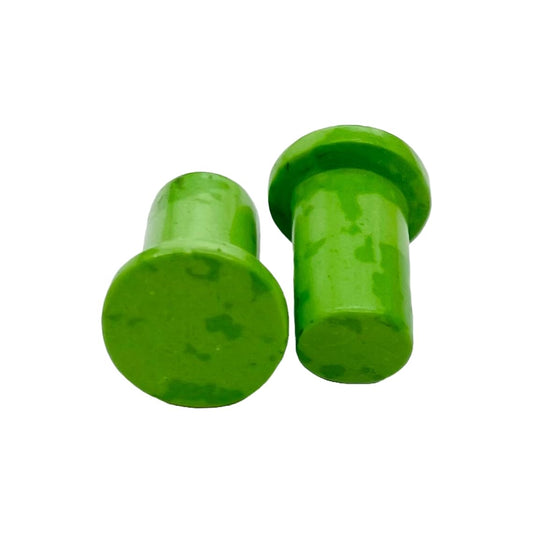 Crystal Body Jewelry Plugs, Turquoise Green, Custom Sizes 8g-1",