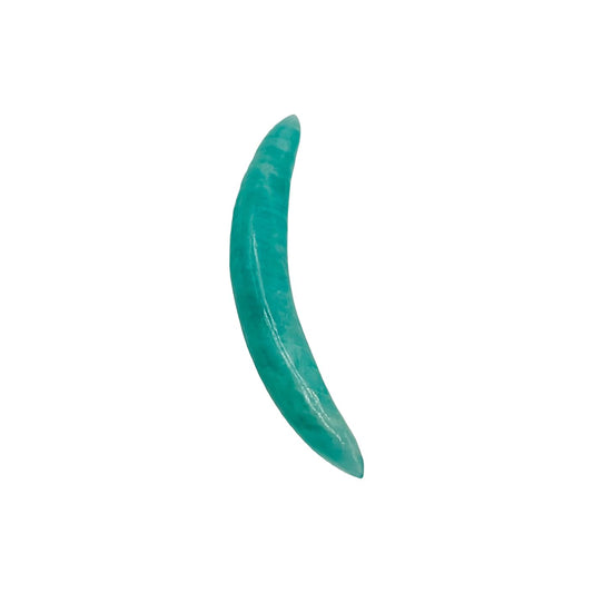 Natural Amazonite Gemstone Handmade Naga Body Piercing Tribal Septum Curved Tusk Spike Jewelry Gauges, 12G (2mm) to 0000G (12mm), Customized Size, Wholesale Available