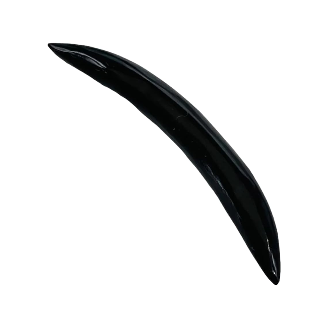 Natural Black Obsidian Crystal Handmade Naga Body Piercing Jewelry, Septum Curved Tusk Gauges, 12g (2mm) to 1/2 inch (12mm), Customized Sizes Available