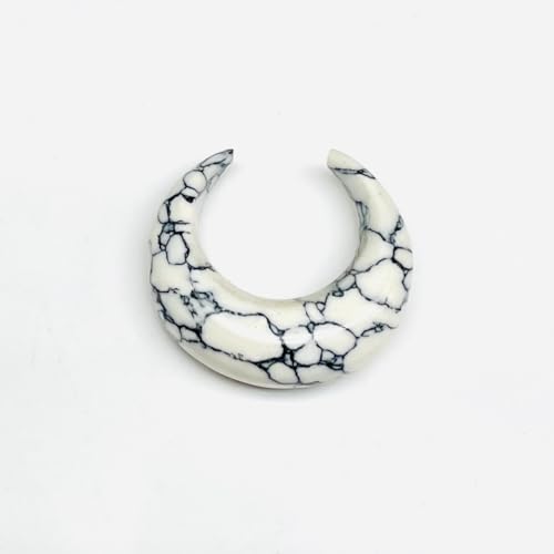 Howlite Crystal Septum Pincher, 12g to 1/2", Customizable Size