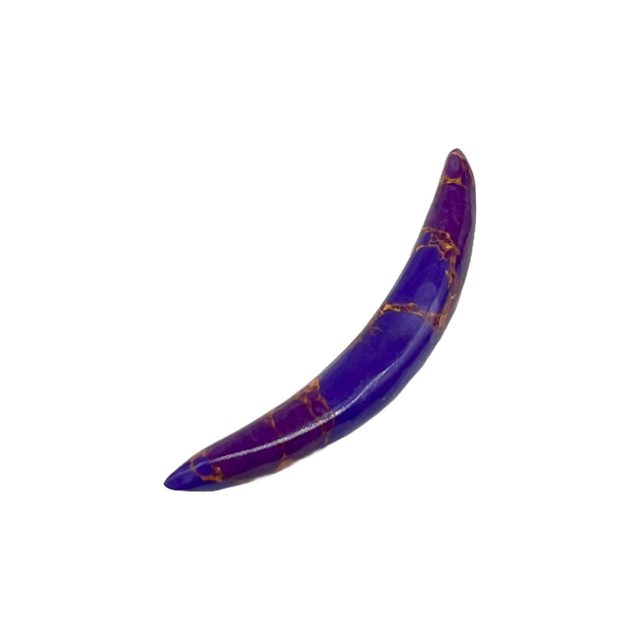 Purple Copper Turquoise Septum Tusk Curved Spike, 12g to 1/2", Handmade Tribal Body Piercing Jewelry