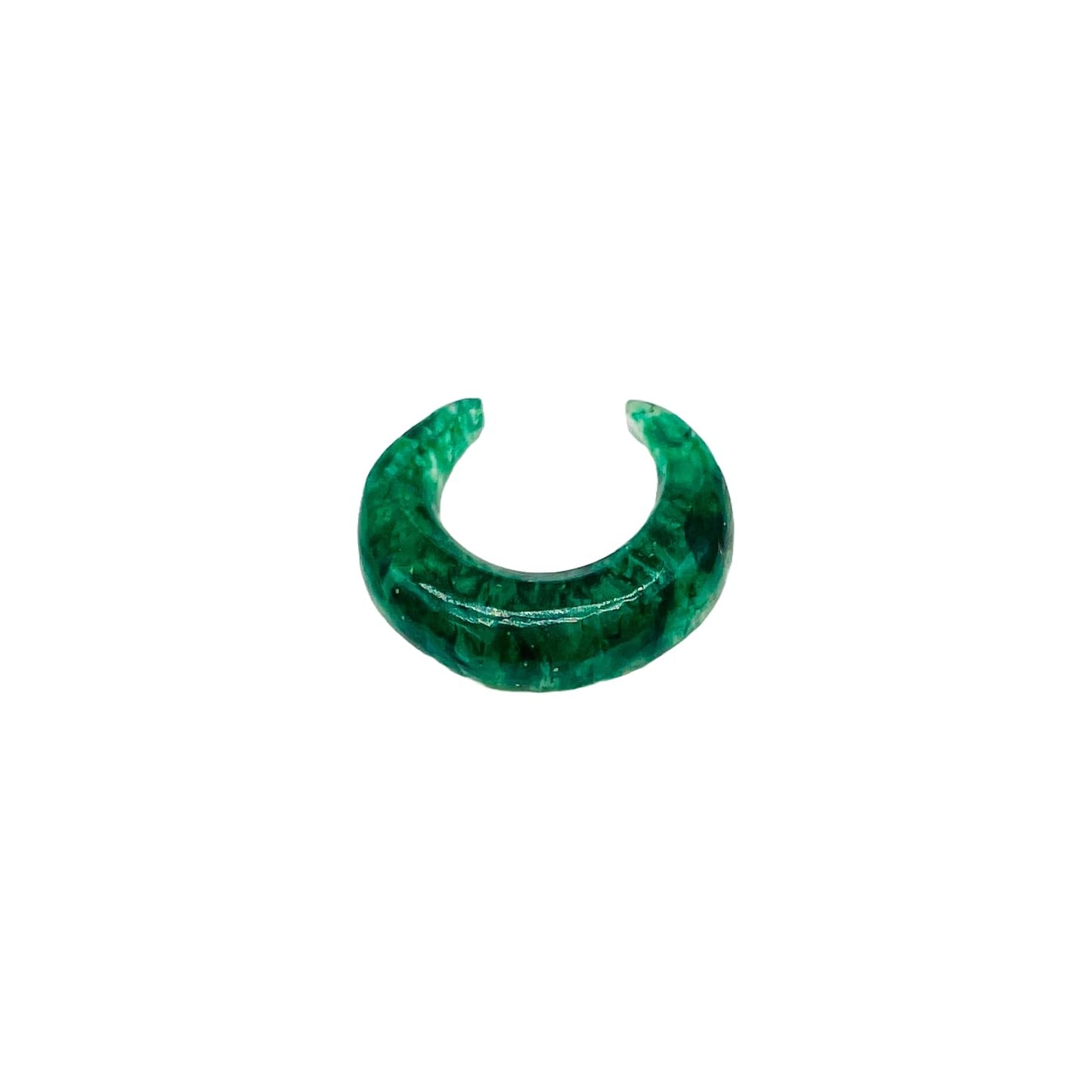 Natural Green Aventurine Gemstone Handmade Naga Body Piercing Tribal Septum Crescent Pincher, Size 2mm - 12mm