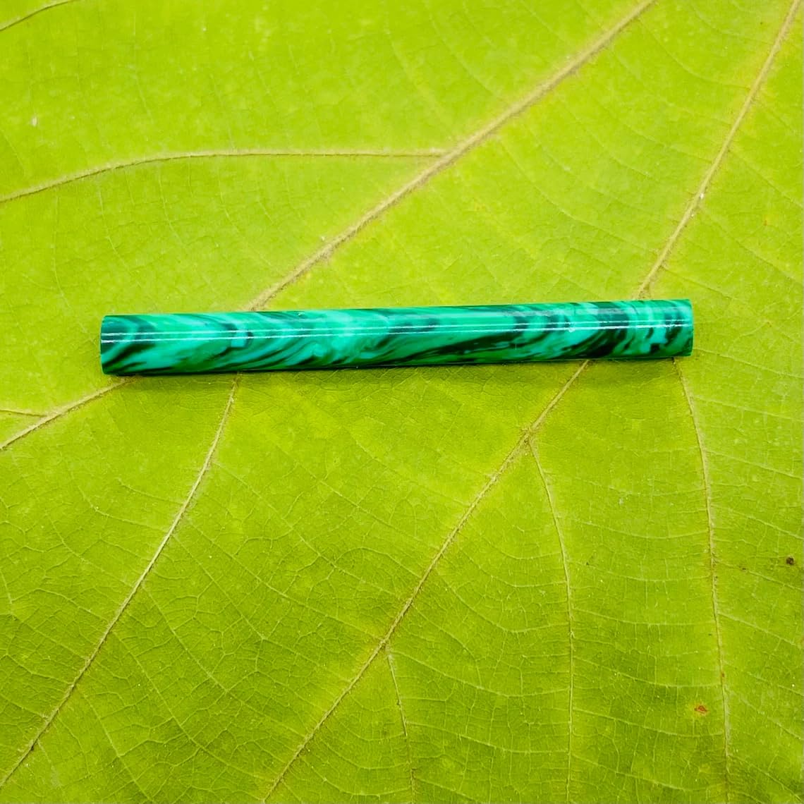 Green Malachite Crystal Handmade Naga Body Piercing Jewelry, Septum Tusk Gauges, 14g (1.6mm) to 1/2 inch (12mm), Customized Sizes Available