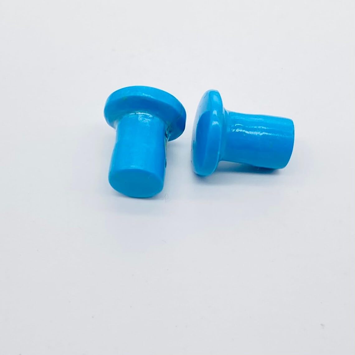 Crystal Ear Gauges, Turquoise Blue, Pair, Single Flared Plugs, 8g to 1 inch, Custom Sizes Available