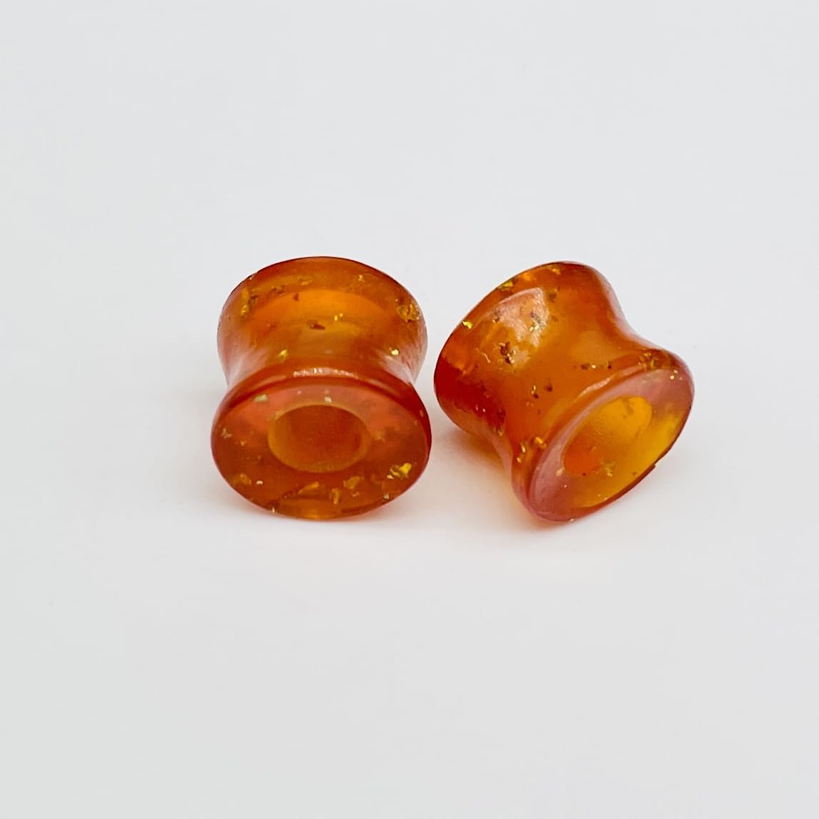 Amber Stone Handmade Naga Body Piercing Jewelry Plug Tunnel Gauges Size 6g (4mm) to 40mm Customized Sizes Wholesale Available