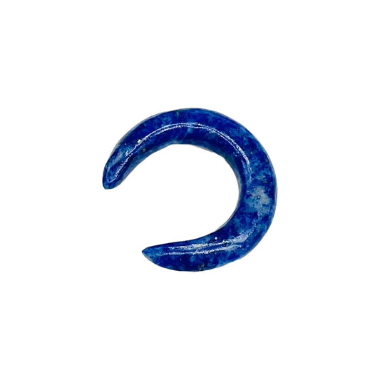 Piece of Natural Lapis Lazuli Gemstone Handcrafted Septum Pincher Gauges Nose Ear Piercing Naga Body Jewelry Size 12g (2mm) to 0000g (12mm) Customized Wholesale Available