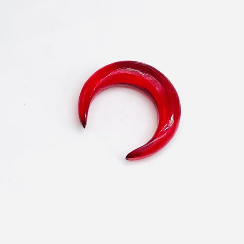 Red Quartz Stone Handmade Septum Pincher Tusk Naga Body Jewelry Gauges Size 12g (2mm) to 1/2" (12mm) Customized Size & Wholesale Also Available