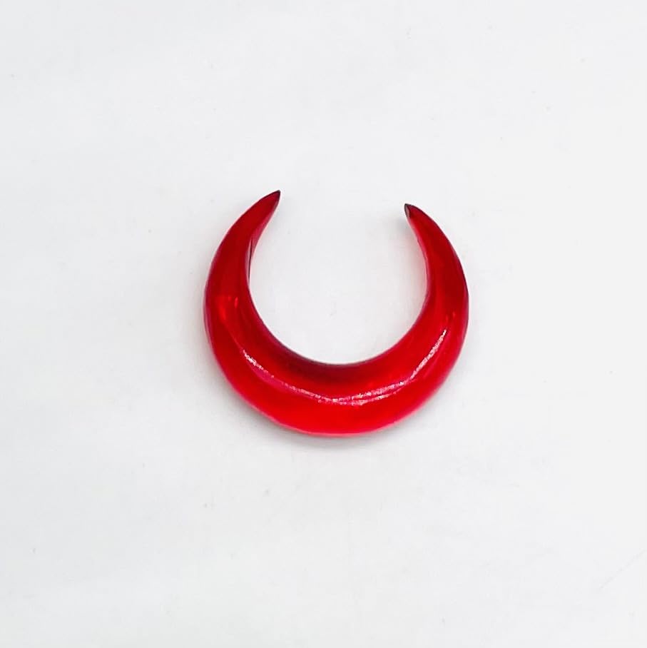 Red Quartz Stone Handmade Septum Pincher Tusk Naga Body Jewelry Gauges Size 12g (2mm) to 1/2" (12mm) Customized Size & Wholesale Also Available