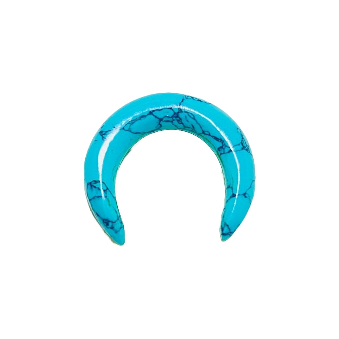Body Jewelry 12G 2MM to 12MM - Naga Septum Pincher - Blue Turquoise Crystal - Nipple Ring - Cartilage Earring - Tribal Body Jewelry for Men and Women