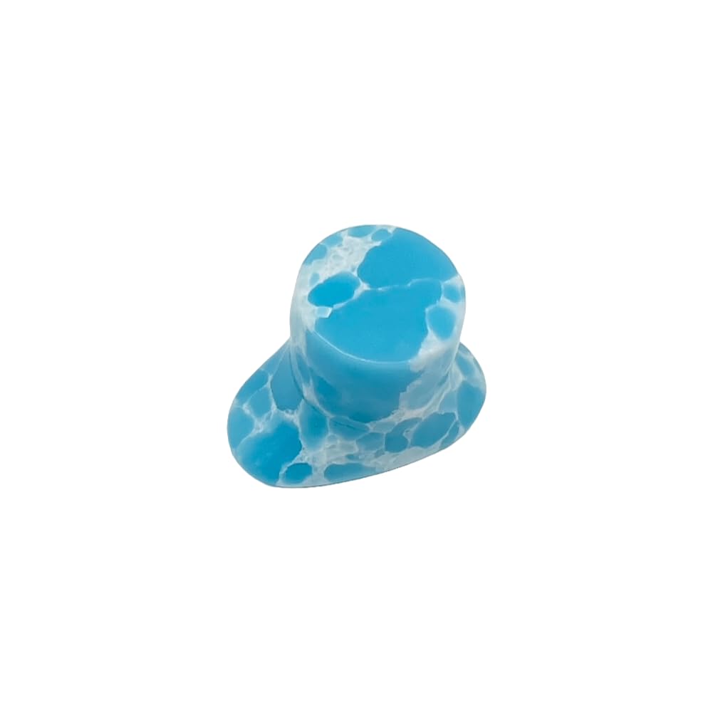 Larimar Crystal Body Piercing Labret Plug, Handmade, Customized Sizes from 2mm (12g) to 30mm