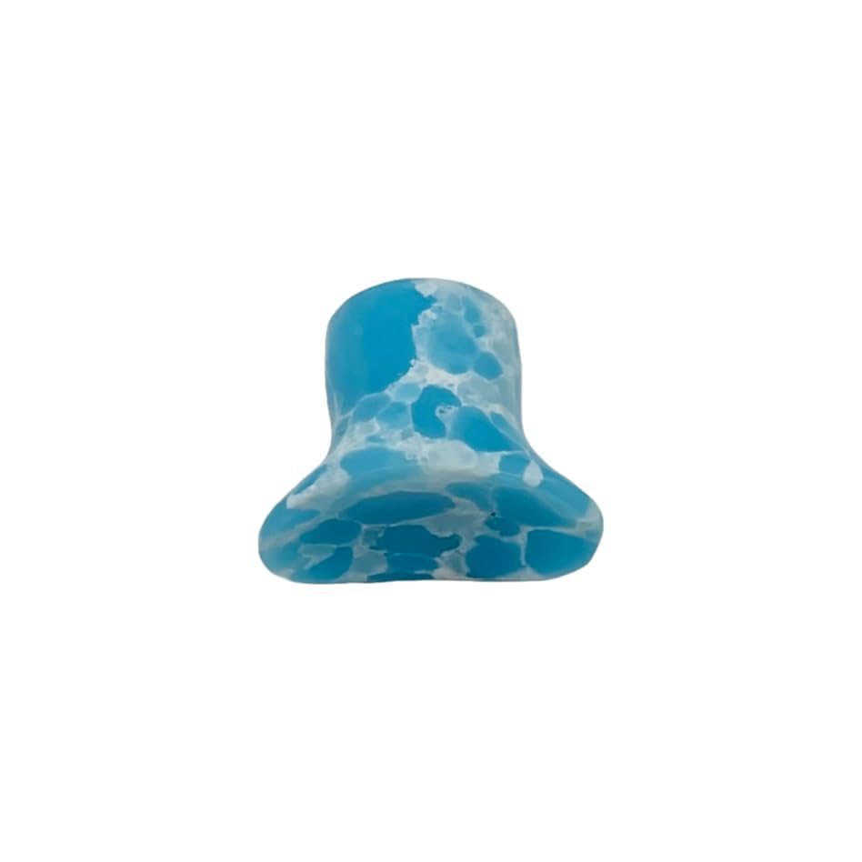 Larimar Crystal Body Piercing Labret Plug, Handmade, Customized Sizes from 2mm (12g) to 30mm