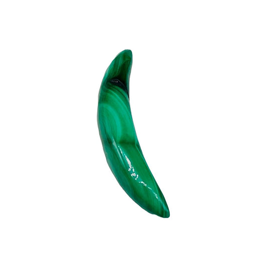 Natural Green Malachite Crystal Handmade Tribal Septum Curved Tusk Spike Naga Body Piercing Jewelry, 12g (2mm) to 1/2 inch (12mm), Customized Sizes Available