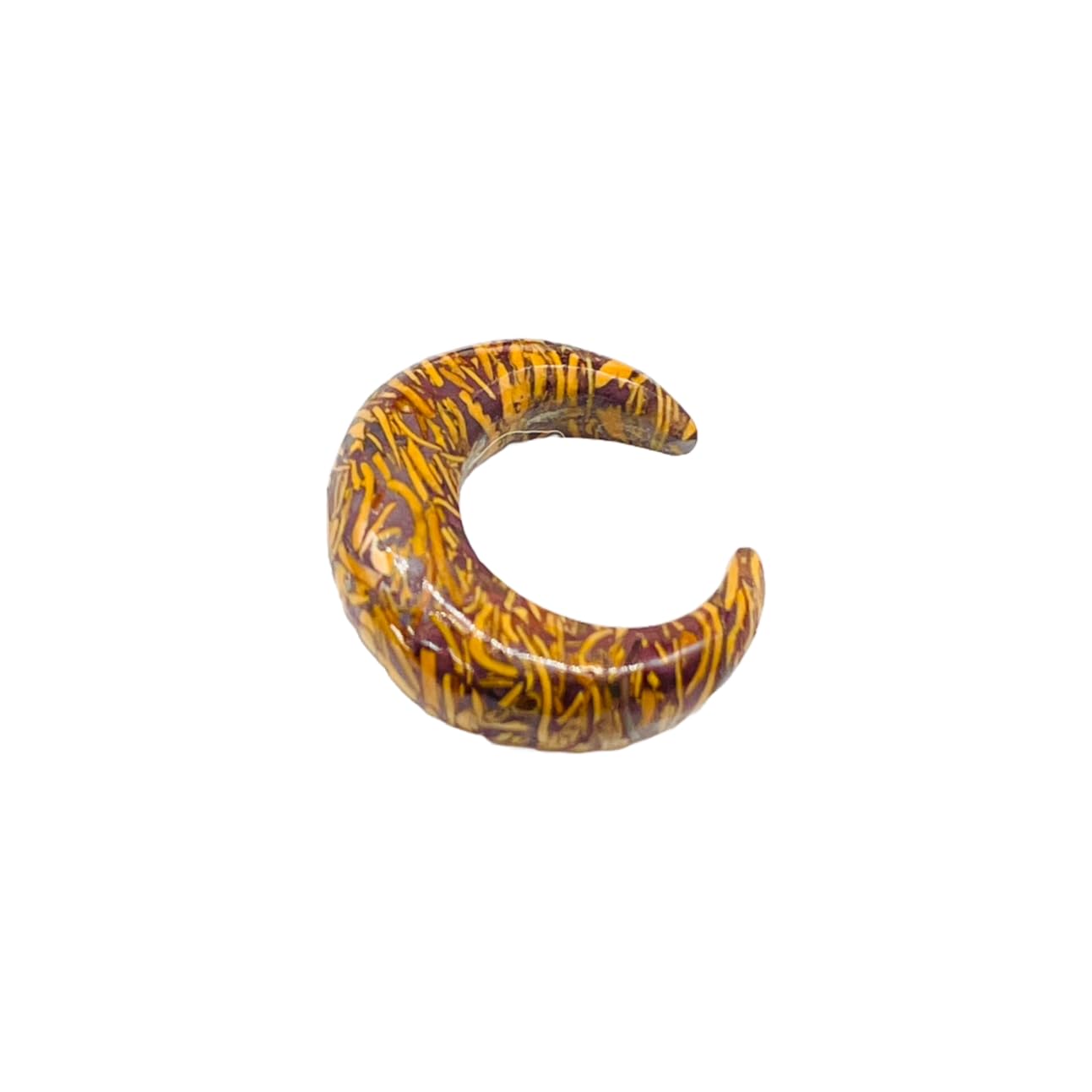 Natural Sang-e-Maryam Gemstone Handmade Septum Crescent Horseshoe Pincher, Sizes 2mm (12g) to 12mm (1/2 inch)