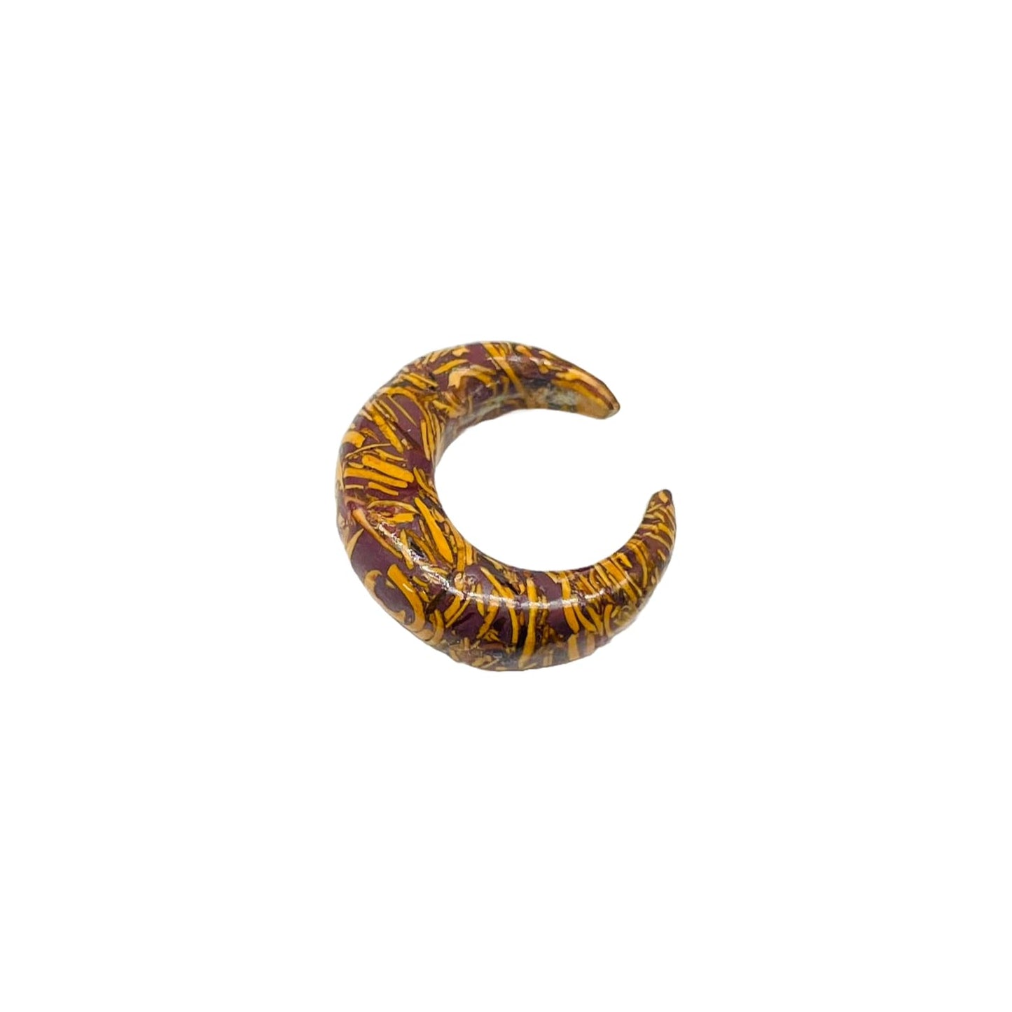 Natural Sang-e-Maryam Gemstone Handmade Septum Crescent Horseshoe Pincher, Sizes 2mm (12g) to 12mm (1/2 inch)