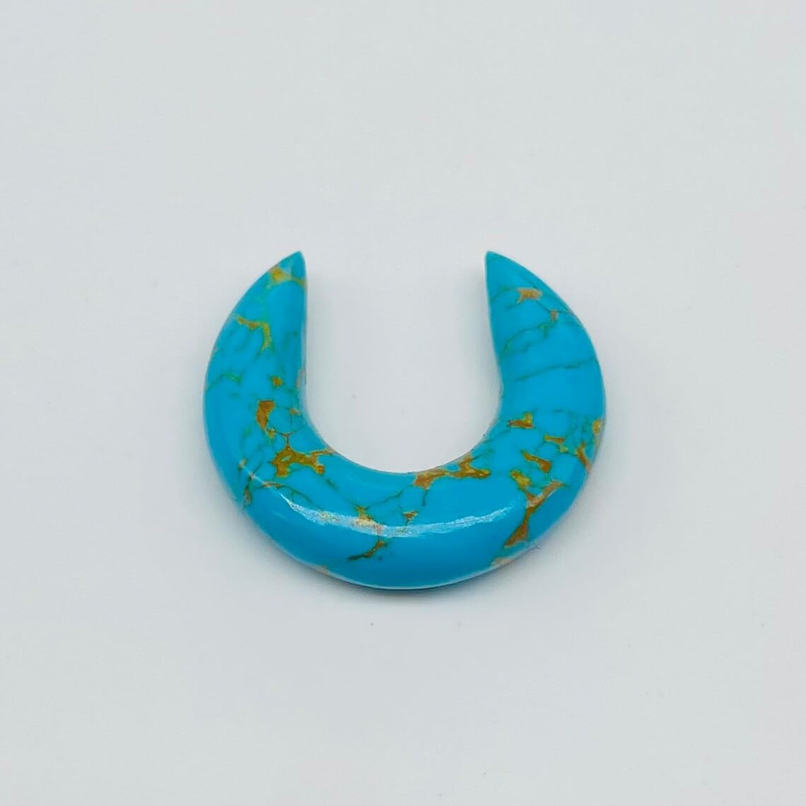 Turquoise Crystal Septum Pincher Body Jewelry, 12g to 1/2", Custom Sizes Available