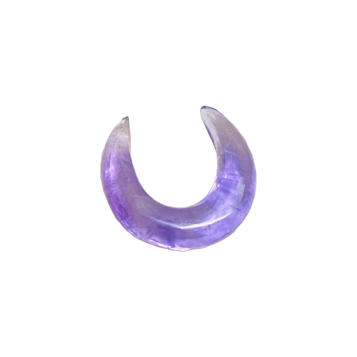 Amethyst Gemstone Septum Pincher, Handmade Tribal Naga Body Piercing Jewelry, 12g (2mm) to 1/2 inch (12mm), Customized Sizes Available