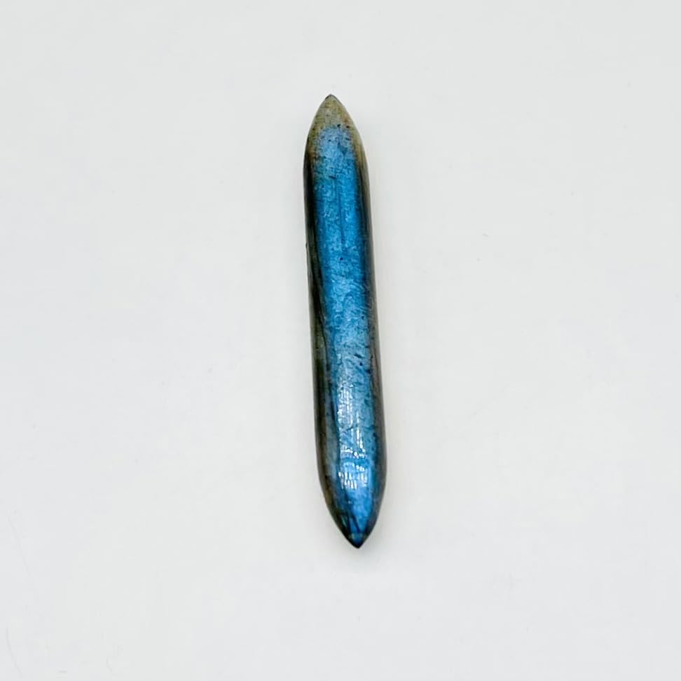 Natural Blue Flashy Labradorite Crystal Naga Body Piercing Nipple Ring Septum Clicker Hoop Tusk Screw 12G 10G 8G 7G 6G 5G 4G 3G 2G 1G 0G 00G Septum Nose Ring