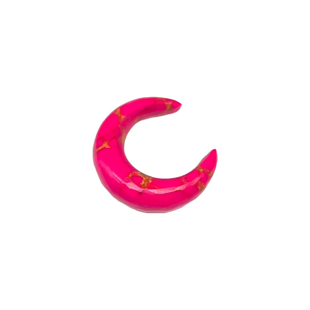 Tribal Septum Pincher & Nose Stud, Pink Copper Turquoise Crystal, 12g-1/2", Custom Sizing Available