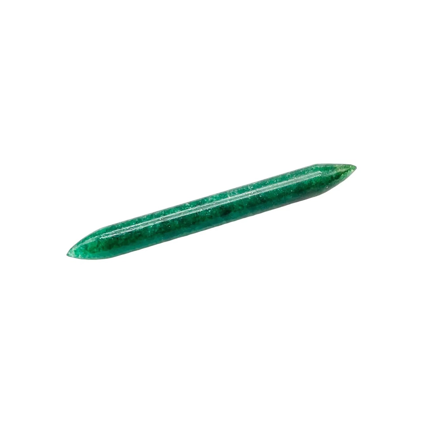 Natural Green Aventurine Septum Spike – Double Tapered Tribal Tusk Body Jewelry for Stretched Piercings – Handmade Stone Gauge Pincher – Unisex Boho Piercing Accessory